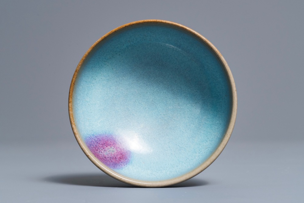 A Chinese junyao purple splash bowl, Song or later