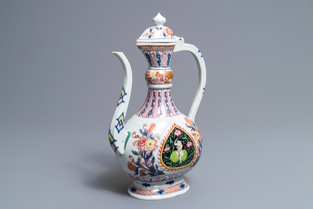 Een rose-Imari 'aftaba' kan voor de Islamitische markt, Samson, Parijs, 19e eeuw