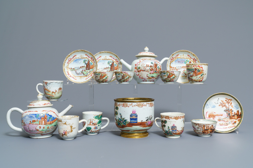Une collection vari&eacute;e en porcelaine de Chine famille rose d'exportation, Qianlong