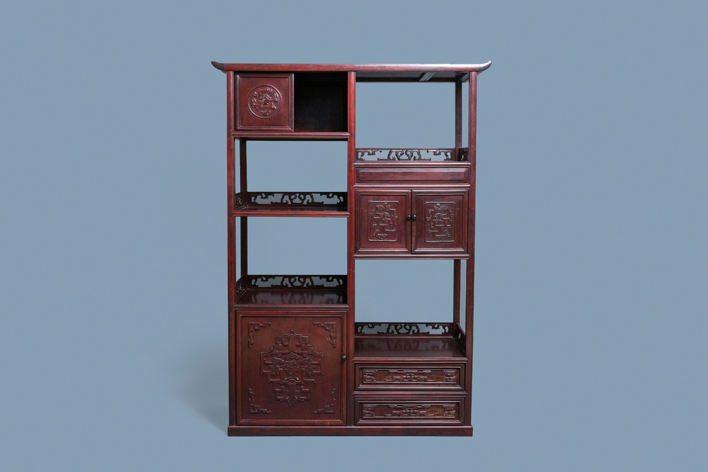 A Chinese wooden display cabinet, Republic