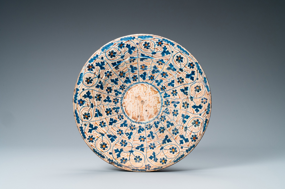 A Hispano-Moresque 'IHS' lusterware dish, Manises, Spain, 15th C.