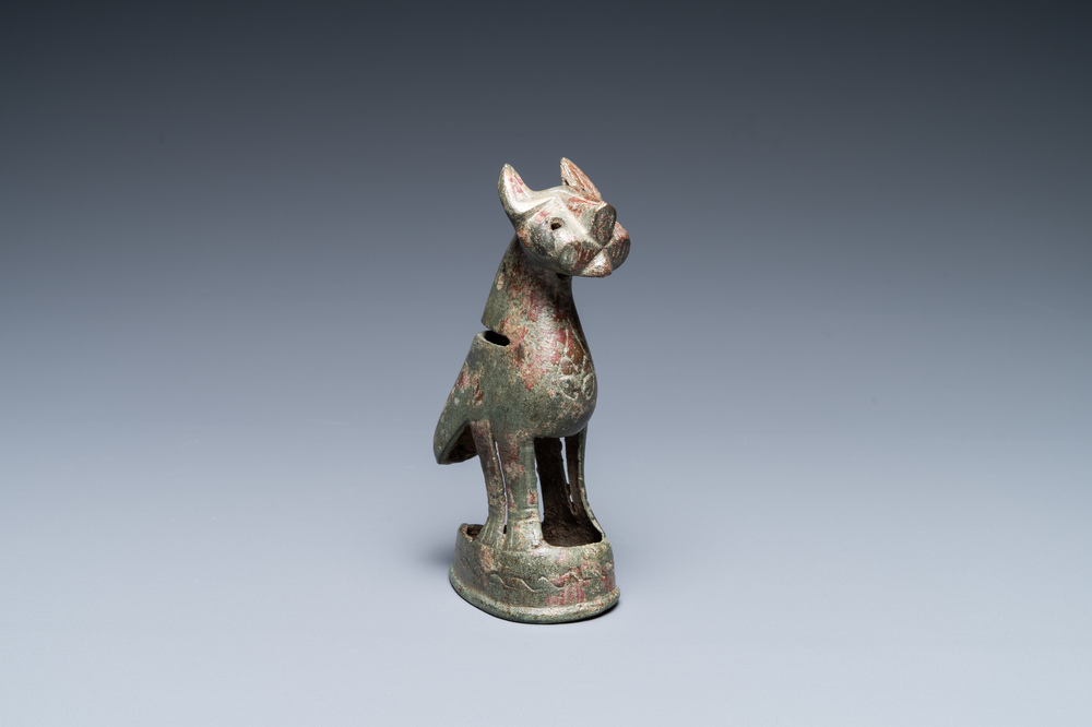 A Seljuk bronze model of a cat, Iran, 12/14th C.