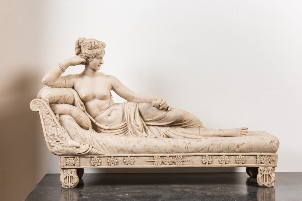 D'Apr&egrave;s Antonio Canova (1757-1822): 'Pauline Bonaparte comme Venus Victrix', 20&egrave;me