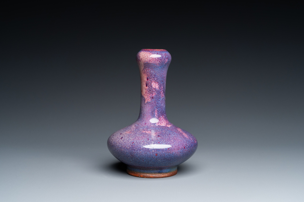 A Chinese flamb&eacute;-glazed garlic head vase, Republic