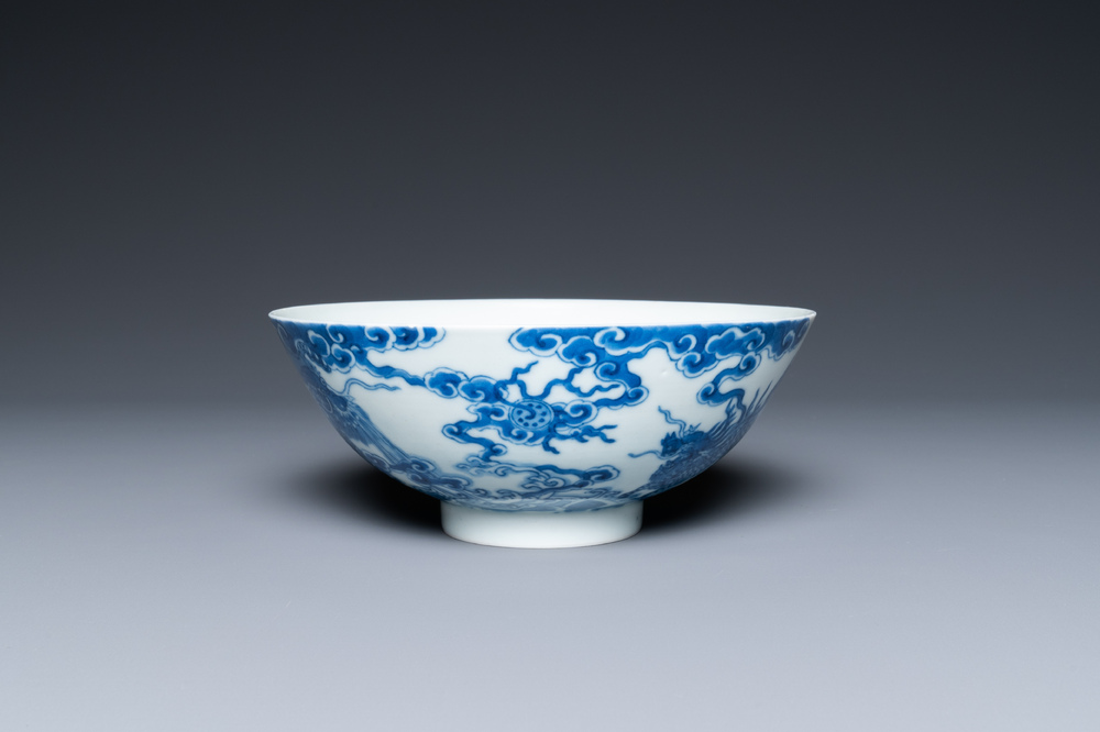 Bol en porcelaine de Chine 'Bleu de Hue' pour le Vietnam, r&egrave;gne de Tự Đức, fin du 19&egrave;me