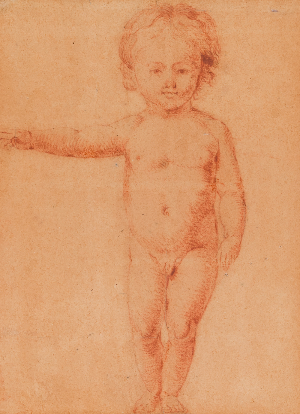 Jacob de Wit (1695-1754): 'Portrait d'un gar&ccedil;on', sanguine sur papier, vers 1747