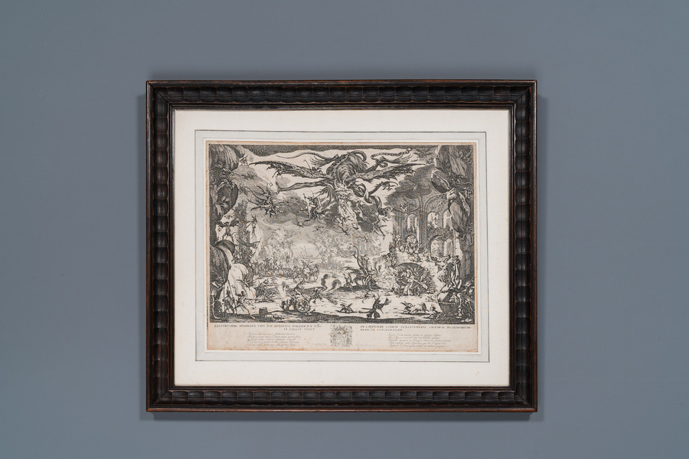 Jacques Callot (1592&ndash;1635): 'De verzoeking van de heilige Antonius', gravure op papier, ca. 1635