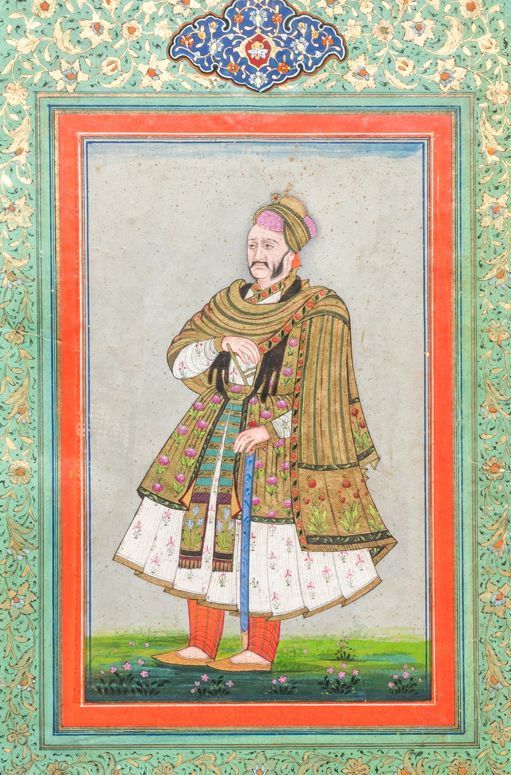 Ecole indienne, miniature: 'Portrait du sultan Abdullah Qutb Shah'