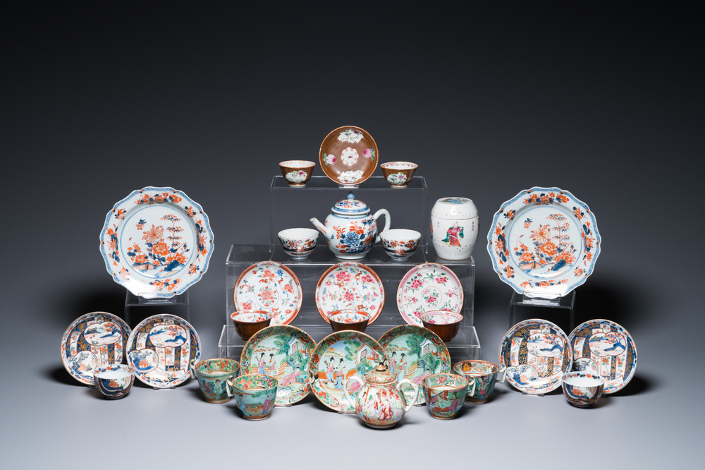 A varied collection of Chinese and Japanese porcelain, Qianlong and later