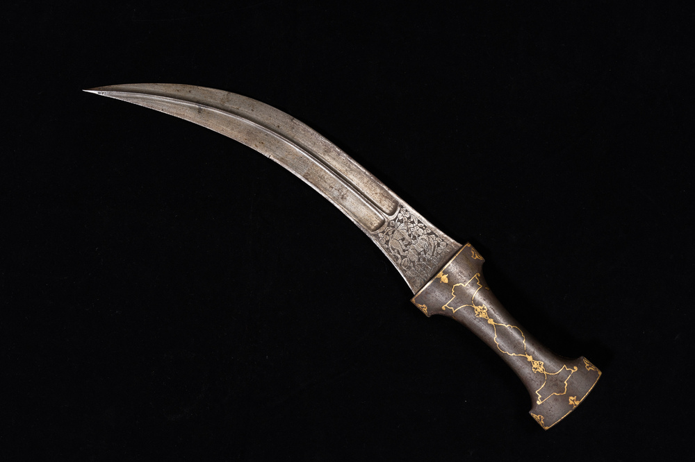 A Qajar Damascened Steel Jambiya Dagger Persia 19th C Rob Michiels Auctions