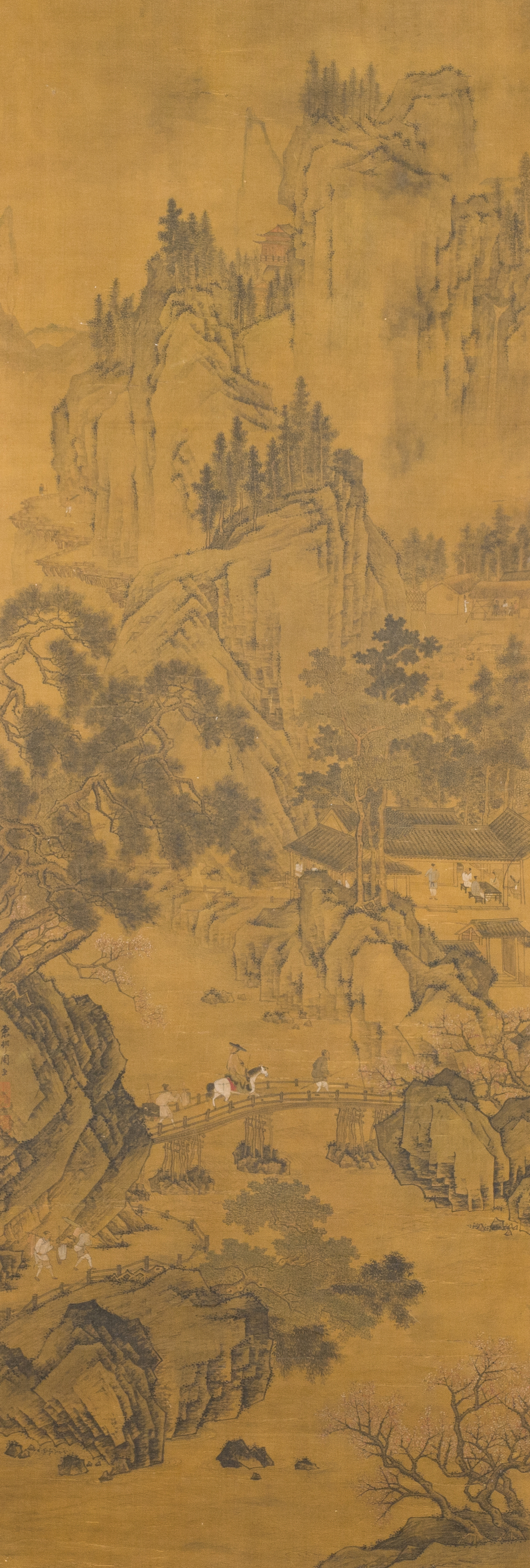 Zhou Chen 周臣( 1460-1535): 'Paysage montagneux', encre sur soie