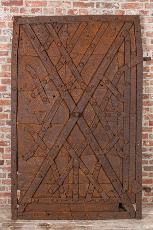 An iron vault door, 17th C.