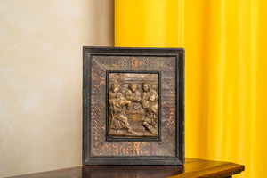 Een albasten reliëf met 'Het breken van het brood', Mechelen, 17e eeuw