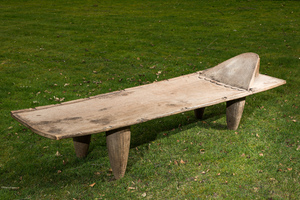 An African wooden Senufo bed, Ivory Coast, 20th C.