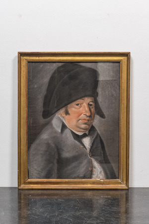 Ecole française: 'Portrait de Jourdain', inscr. 'Jourdain ... 1810', gouache sur papier