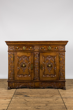 A walnut buffet, Germany, 19th C.