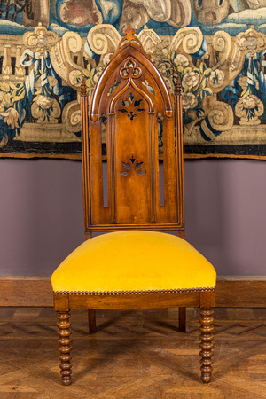 Fauteuil de style néo-gothique victorien, Angleterre, 19ème