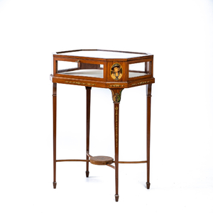 An English painted mahogany table display, ca. 1900