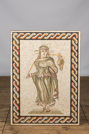 Mosaïque représentant une dame romaine, probablement Sicile, 20ème