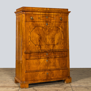 A German fruitwood 'secrétaire à abattant', 19th C.