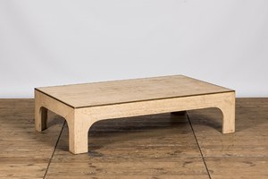 A rectangular Italian travertine coffee table, 20th C.