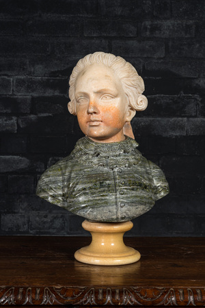 Buste en marbre du jeune Mozart, 20ème