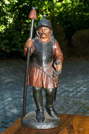 Saint Longin le Centurion en bois sculpté et polychromé, 19ème